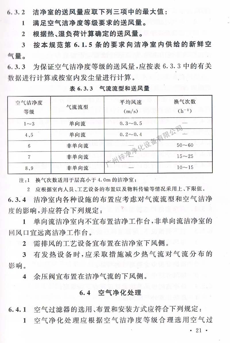 洁净厂房设计规范GB 50073-2013 中洁净室气流流型和送风量规定。 洁净厂房设计规范GB 50073-2013 中洁净室气流流型和送风量规定。